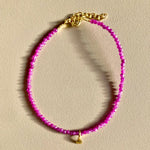 Eirene_bracelet_en__pierre_tourmaline_rose_et_vert_et_petale_en_argent_or24K