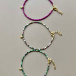 Eirene_bracelets_en__pierre_tourmaline_rose_vert_et_petale_en_argent_or24K