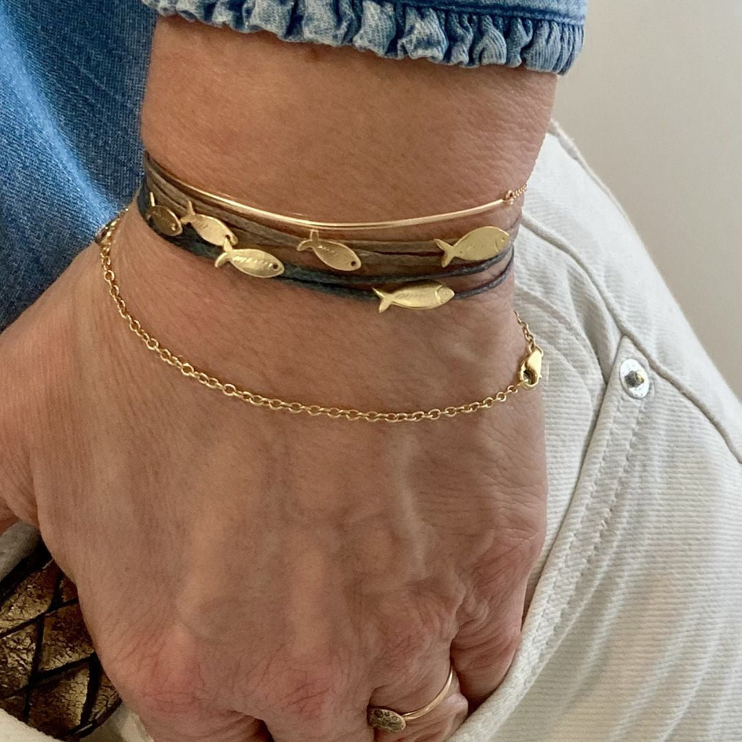 HYDRA-Mymosaa_Bracelet_cordon_3_poissons_en_or_et_argent_porte