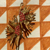 IOANNINA-Mymosaa-Boucles_d_oreille__en__argent_massif_cisele_or-et_corail-neo_hellenique-de__Mediterranee