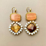 SMENE_boucles_d_oreille_de_mediterranee_en_jade_orange_onyx_marron_et_perle