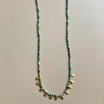 Iliana_collier_artisanale_perles_vertes_petales_argent_925_or_24K