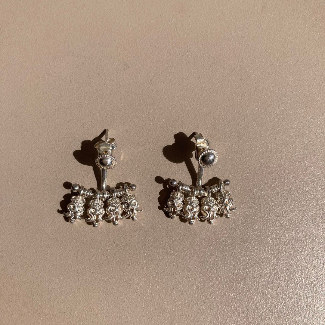 KINIRA-Mymosaa-Boucles_d_oreille__en__argent_massif_cisele_neo_hellenique-de__Mediterranee
