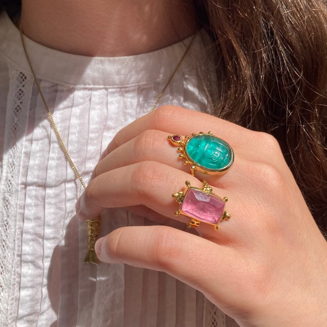 PEONIA-Mymosaa_bijoux_de_Mediterranee_bague_rose_argent_or_24K_porte