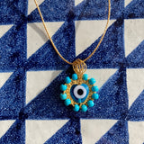 Talisman-oeil-turquoise-bijou-artisanal-de-la Mediterranee